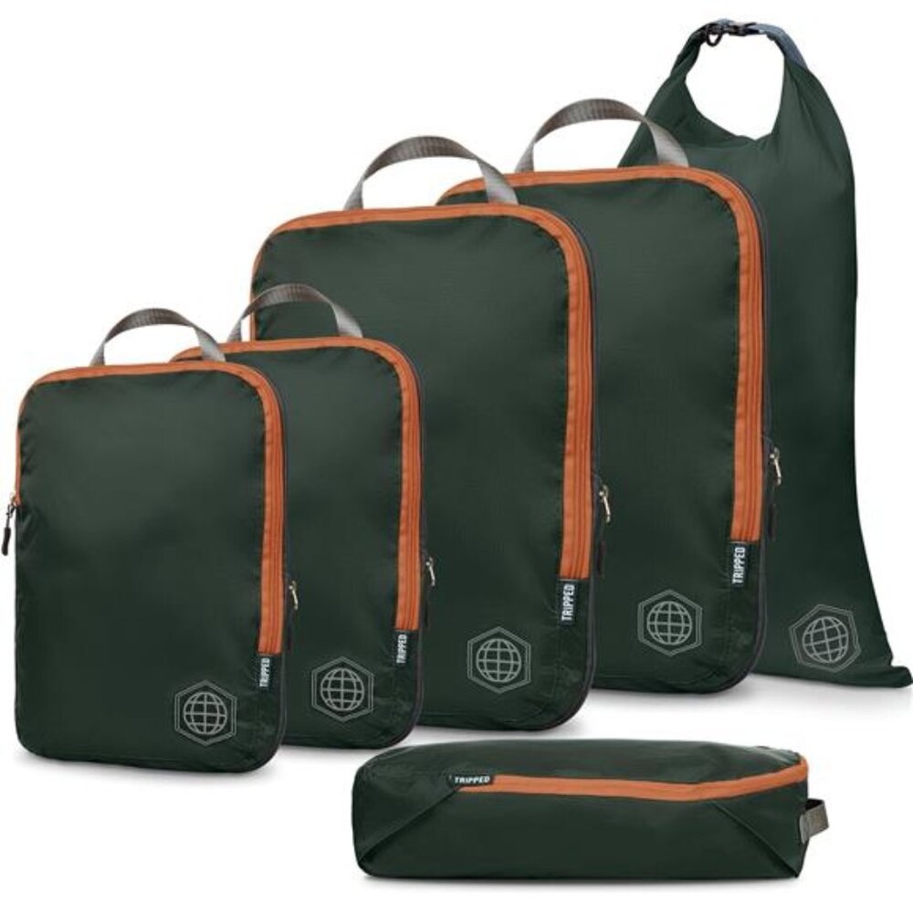 Compression Packing Cubes for Travel - Luggage and Backpack Organizer Packaging